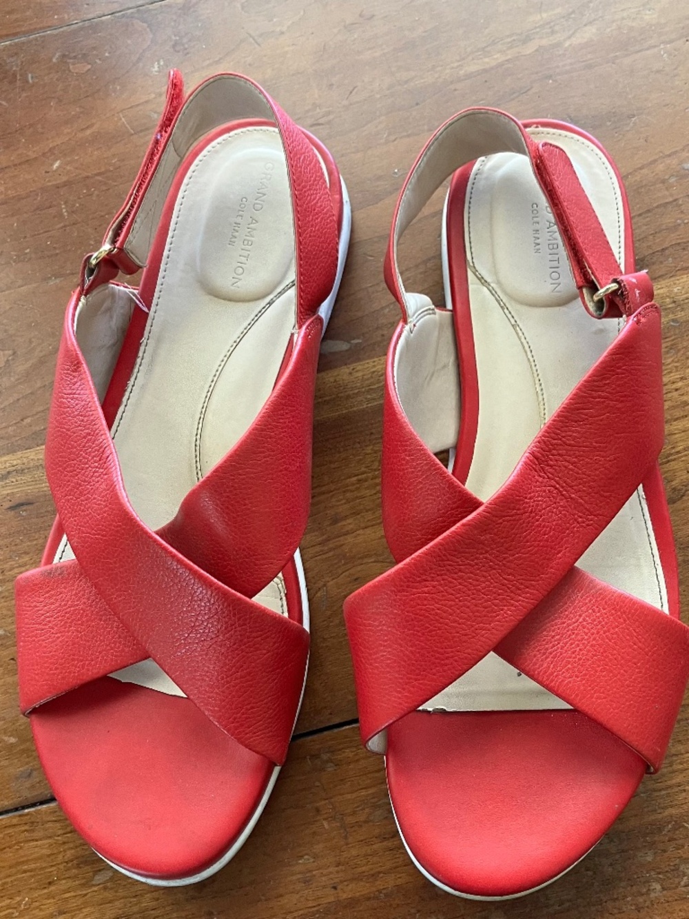 Cole Haan red sandals, size 9